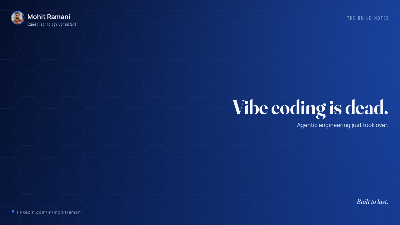 Vibe Coding Is Dead. Agentic Engineering Just Took Over.